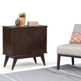 Draper - Mid Century Low Storage Cabinet - Medium Auburn Brown by Simpli-Home | Bel Furniture