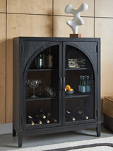 Armenleigh - Bar Cabinet - Black / Brown