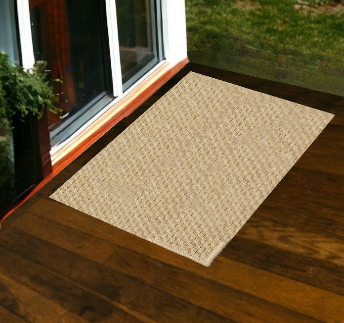 2' X 4' Area Rug Outdoor & Indoor - Beige