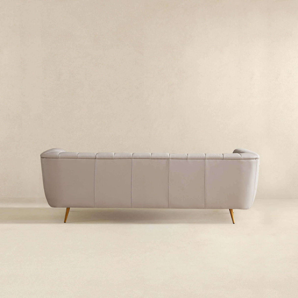 Lamattina - Genuine Italian Leather Channel Tufted Sofa