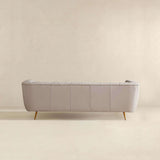 Lamattina - Genuine Italian Leather Channel Tufted Sofa