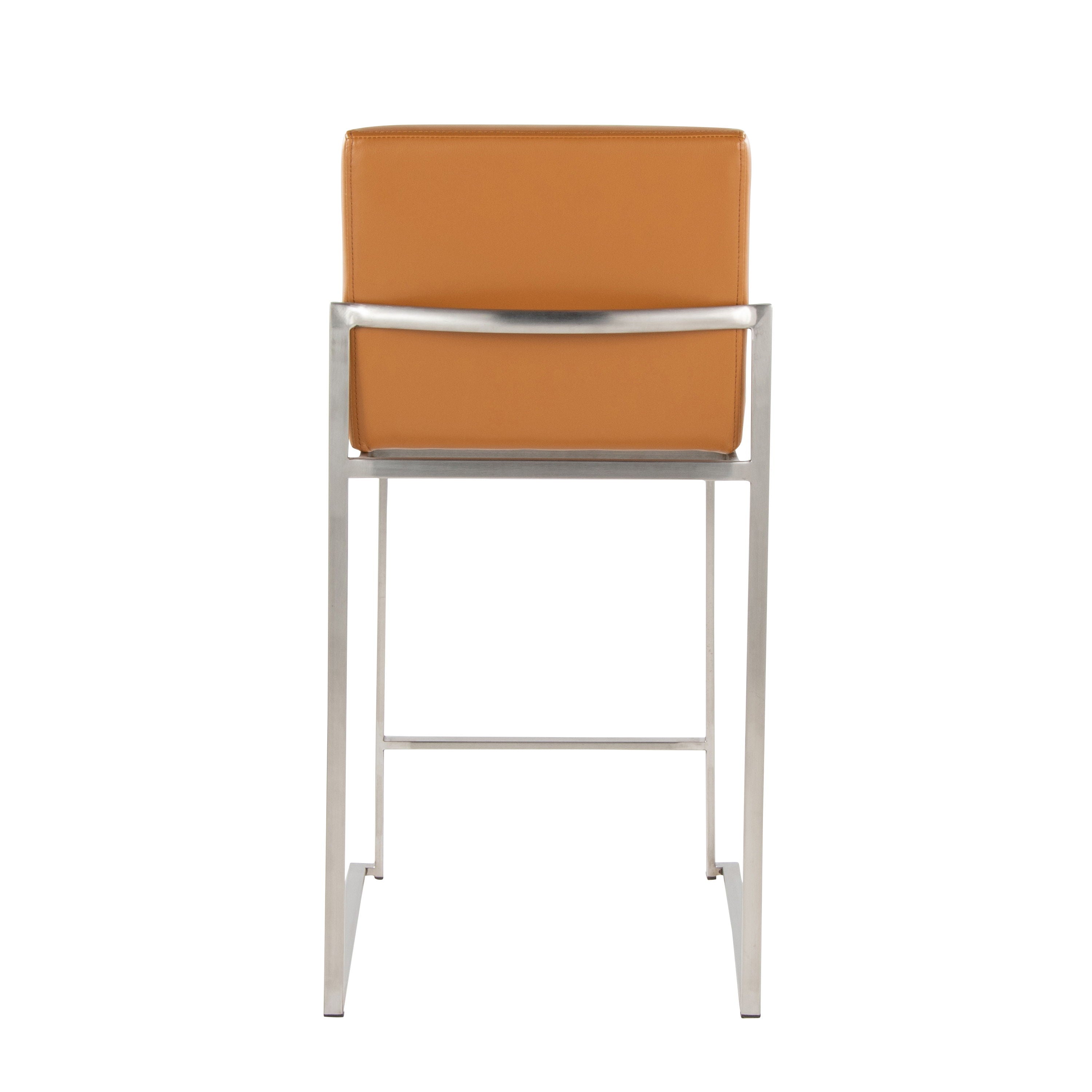 Fuji - Contemporary High Back Barstool (Set of 2)