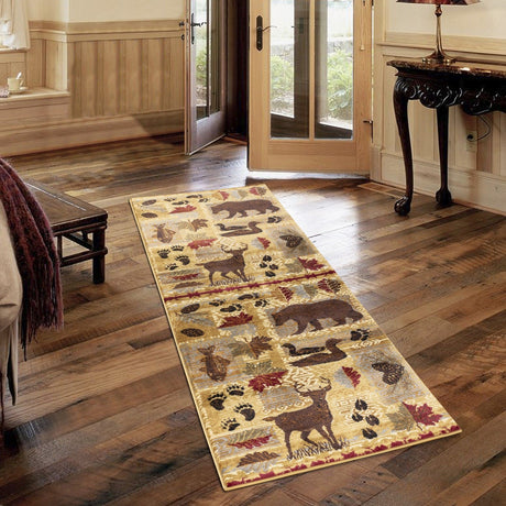 Nature's Nest - 5'3" X 7'3" Polypropylene, Lodge Area Rug - Multi / Beige by Icona Home Decor | Bel Furniture