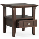 Acadian - End Table With Drawer - Brown by Simpli-Home | Bel Furniture