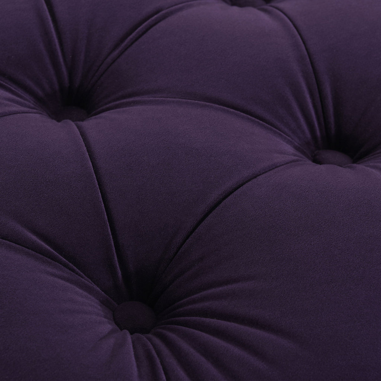 Dawn - Tufted Round Ottoman Nailhead Accents - Purple by Jennifer Taylor Home | Bel Furniture