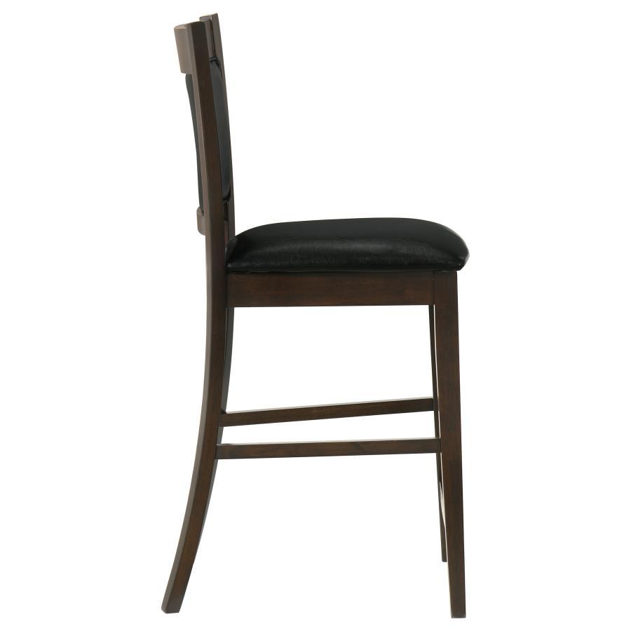 Jaden - Upholstered Counter Chair (Set of 2) - Black And Espresso