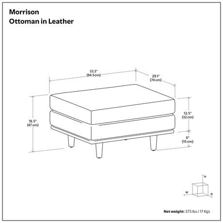 Morrison - Handcrafted Ottoman - view 44