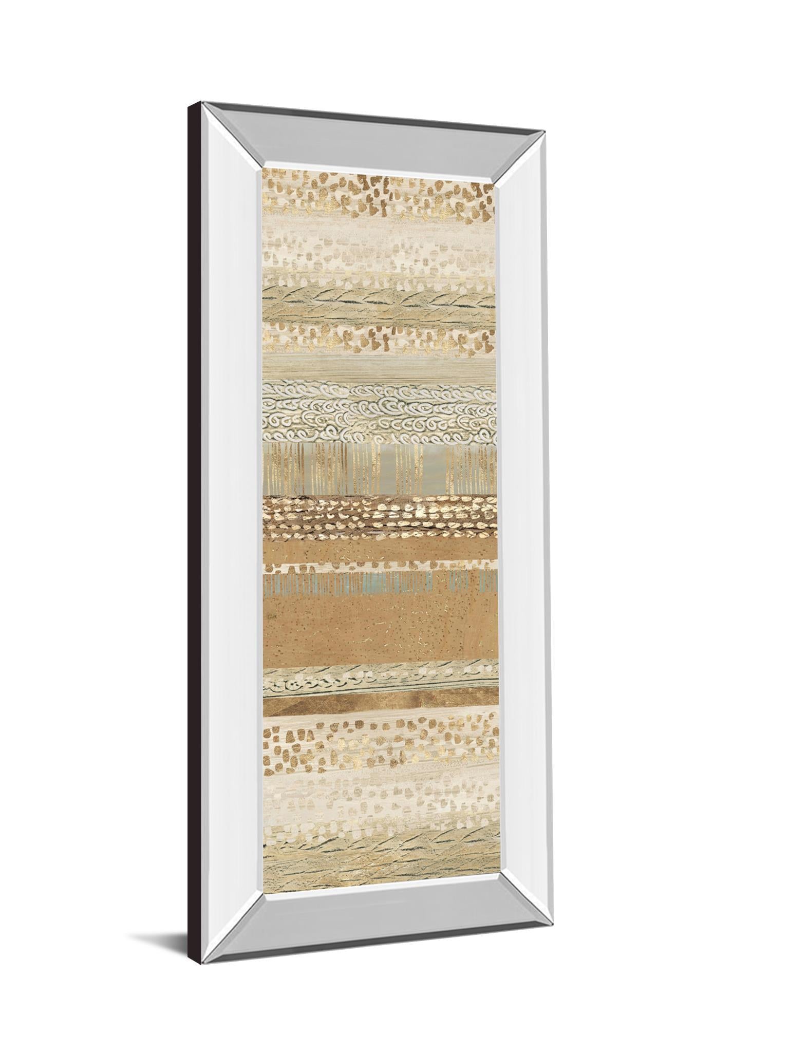 Placidity II By Tom Reeves - Mirrored Frame Wall Art - Light Brown