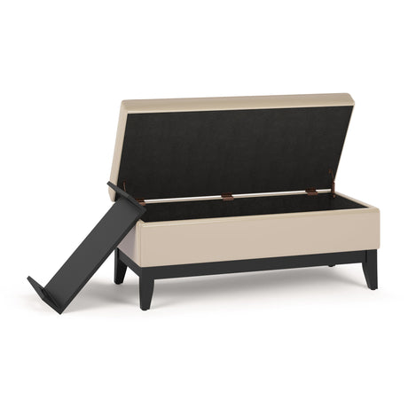 Oregon - Contemporary Storage Ottoman Bench With Tray - view 32