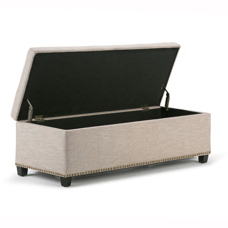 Kingsley - Upholstered Large Storage Ottoman - view 19