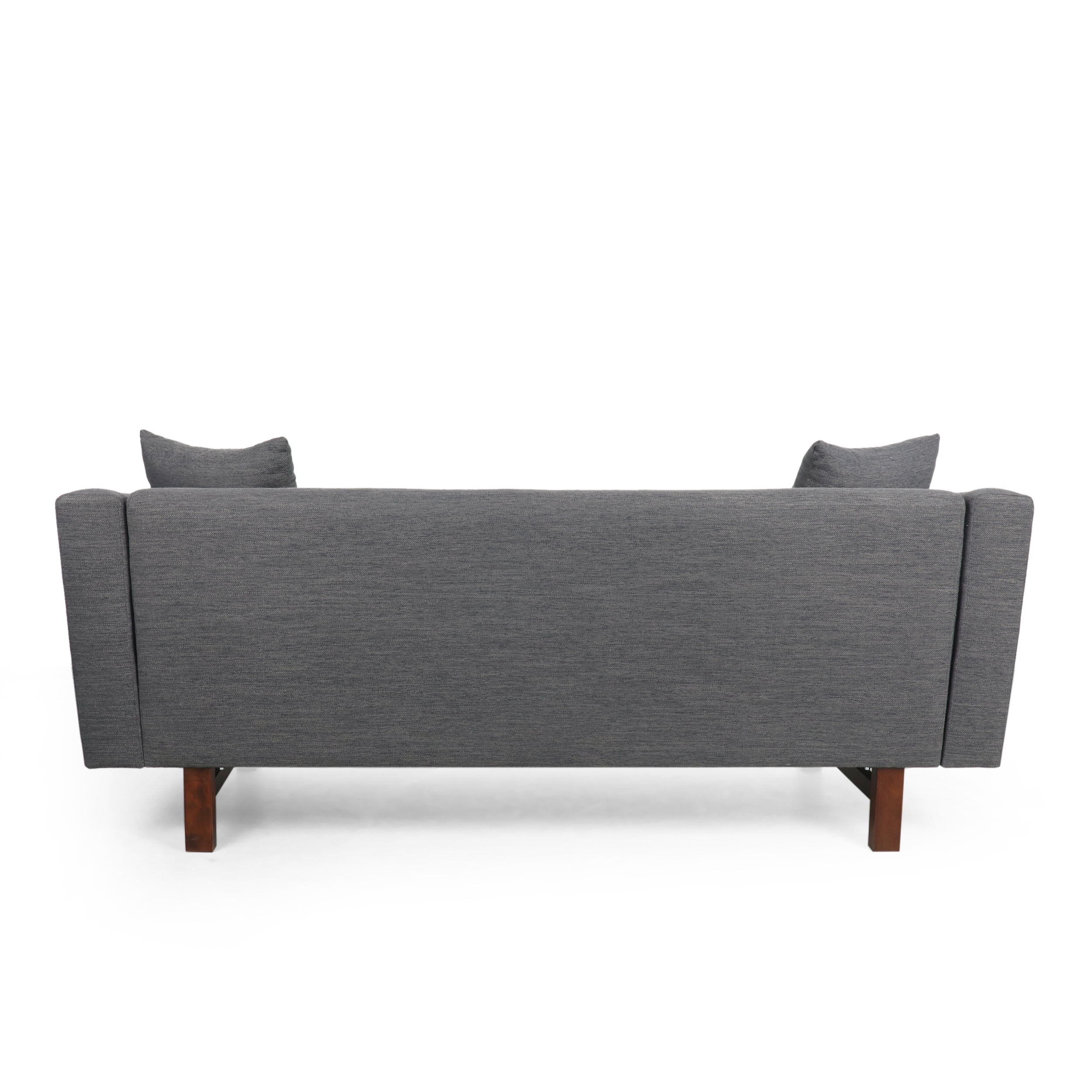 Comfy 3 Seat Sofa With Wooden Legs, For Living Room And Study - Charcoal