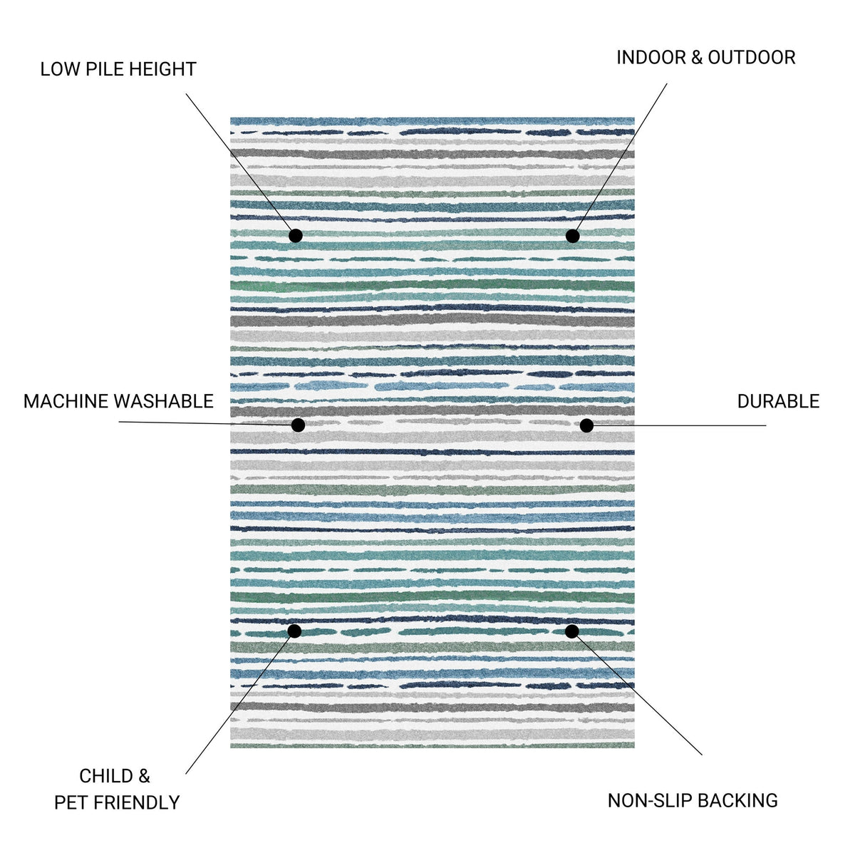 Sphinx - Indoor & Outdoor Washable Non - Slip Accent Rug by Icona Home Decor | Bel Furniture