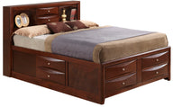 Modern Design Storage Bed With Bookcase Headboard