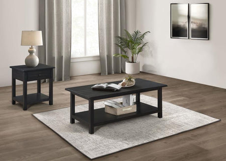 Payne - Coffee And 1-Drawer End Table Set Black 2 Pc. Coffee Table, End Table by Coaster Fine Furniture | Bel Furniture