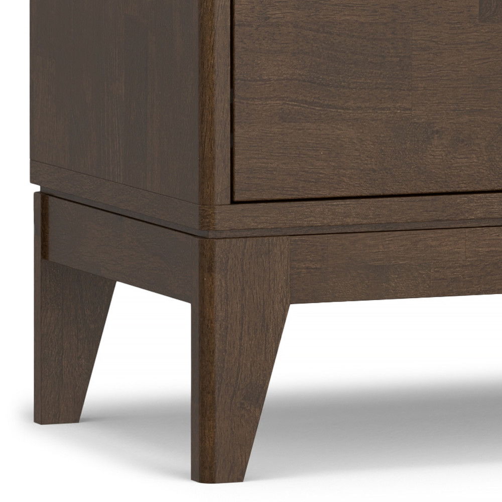 Harper - Low TV Media Stand - Walnut Brown by Simpli-Home | Bel Furniture