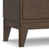Harper - Low TV Media Stand - Walnut Brown by Simpli-Home | Bel Furniture