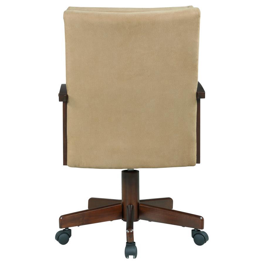 Marietta - Upholstered Swivel Dining And Game Chair - Tobacco