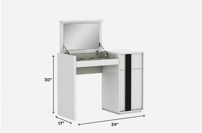 Iron Vanity Dresser - White