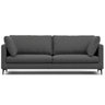 Ava - Mid Century Sofa, Upholstered Dark Gray 38"W x 90.6"D x 34"H by Simpli-Home | Bel Furniture