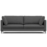 Ava - Mid Century Sofa, Upholstered Dark Gray 38"W x 90.6"D x 34"H by Simpli-Home | Bel Furniture