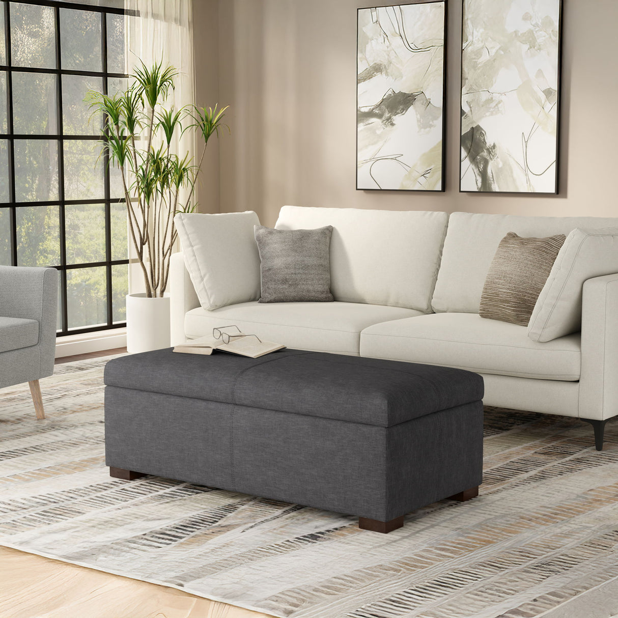 Gabbie - Coffee Table Upholstered Storage Ottoman