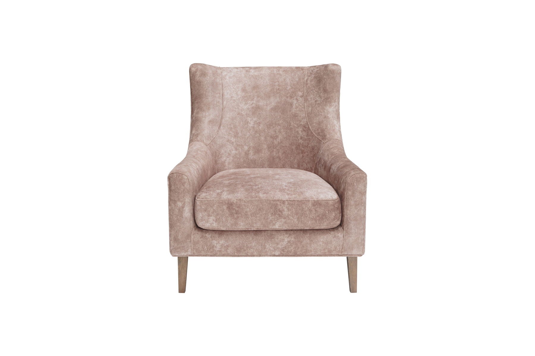 Hi Back Accent Chair - Light Brown