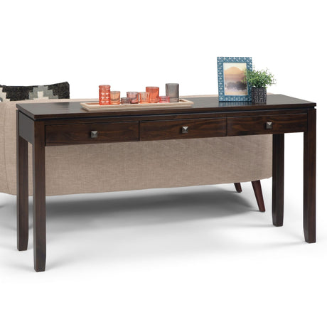 Cosmopolitan - Wide Console Sofa Table - Mahogany Brown - view 6