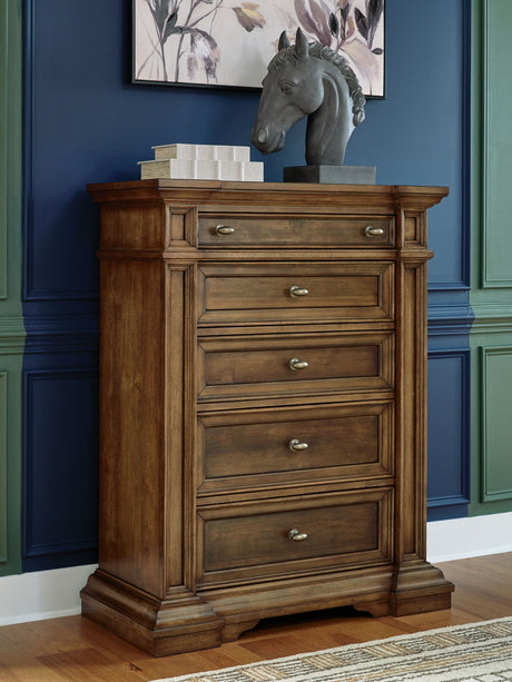 Frantanna - Five Drawer Chest - Brown - view 5