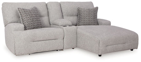 Acklen Place - 4 Pc. - 3-Piece Power Reclining Sectional Sofa With Raf Chaise, Wide Seat Power Recliner - Pewter - view 7