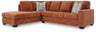 Aviemore - Sectional Orange 2 Pc. Left Arm Facing Corner Chaise Sectional by Signature Design by Ashley® | Bel Furniture