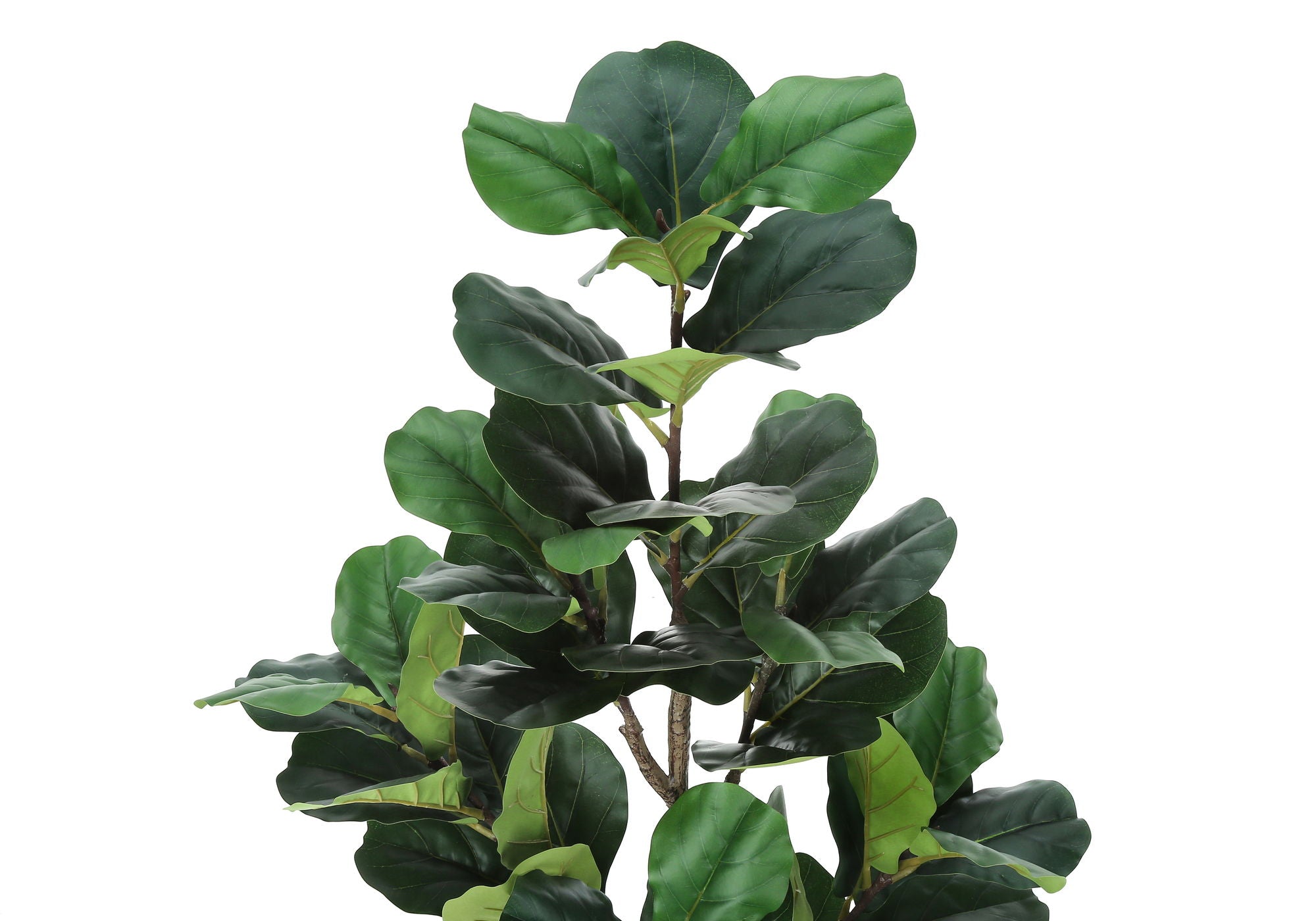 49" Tall, Artificial Plant, Fiddle Tree, Indoor, Faux, Fake, Floor, Greenery, Potted, Real Touch, Decorative - Green / Black