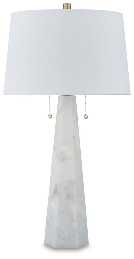 Laurellen - White - Alabaster Table Lamp by Signature Design by Ashley® | Bel Furniture