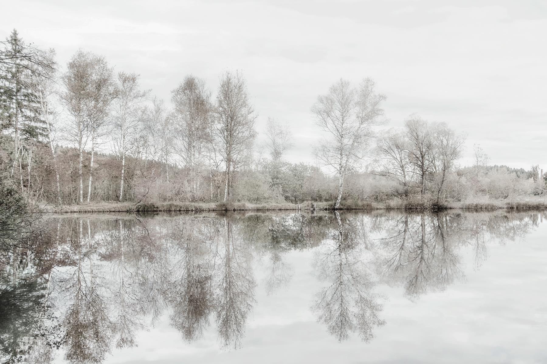 Taupe Water Mirror By Irene Weisz - Beige