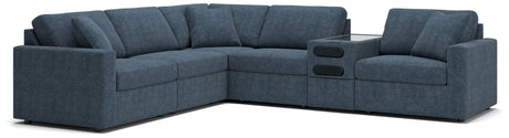 Modmax - Ink - Sectional Blue 6 Pc. Sectional With Cupholder by Signature Design by Ashley® | Bel Furniture