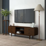 Alexa - Mid-Century Modern Style TV Stand - Dark Brown / Wood by Ashcroft Furniture | Bel Furniture