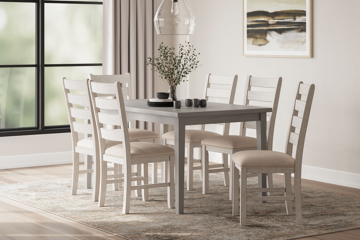 Parellen - Gray - Rectangular Dining Room Table by Signature Design by Ashley® | Bel Furniture