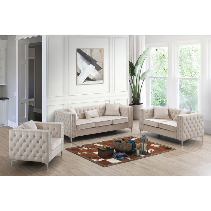 Elegant Track Arm Loveseat