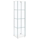 Bellatrix - 4-Shelf Clear Glass Curio Cabinet by CoasterEveryday | Bel Furniture