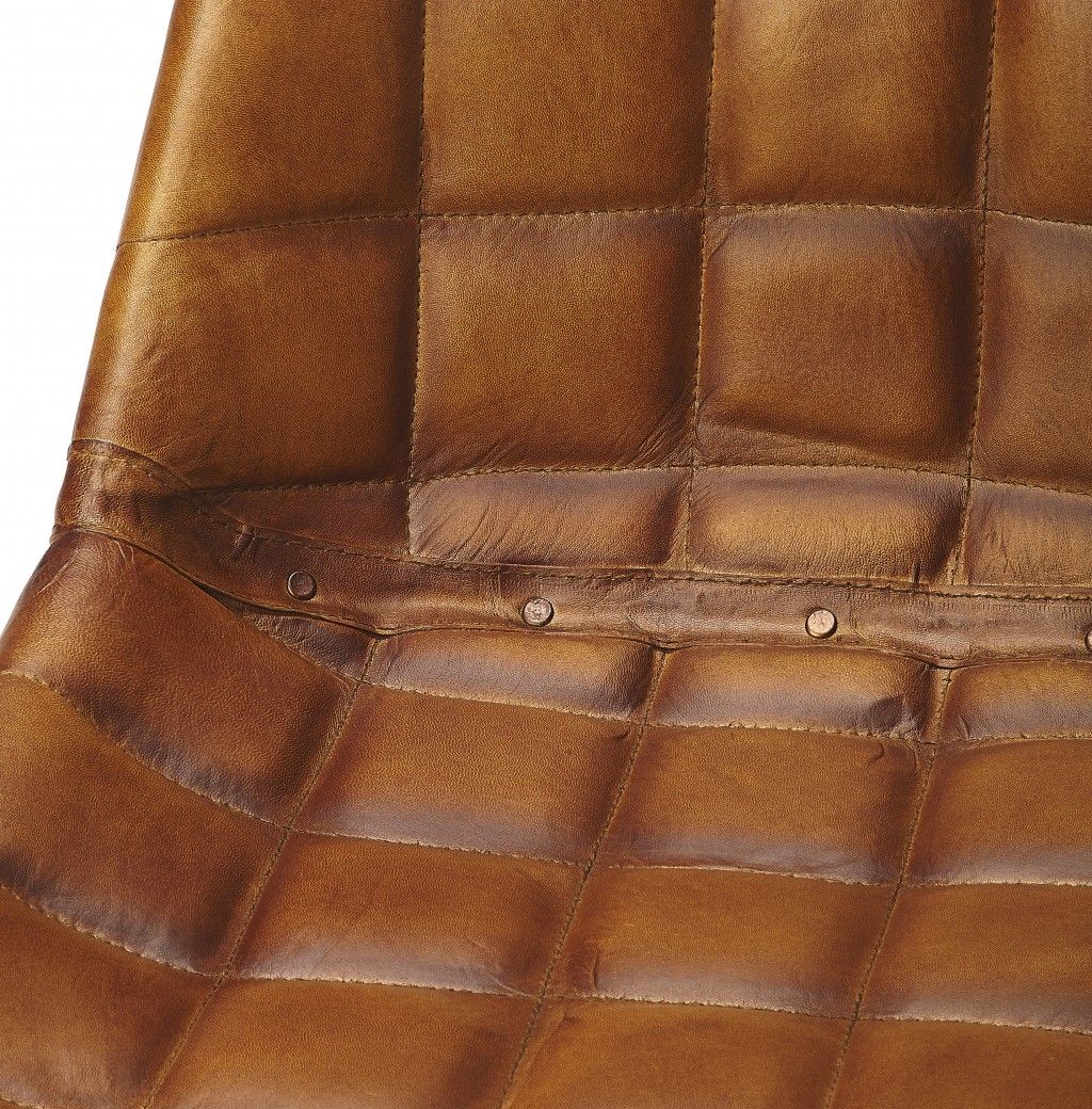 Faux Leather Tufted Side Chair - Brown