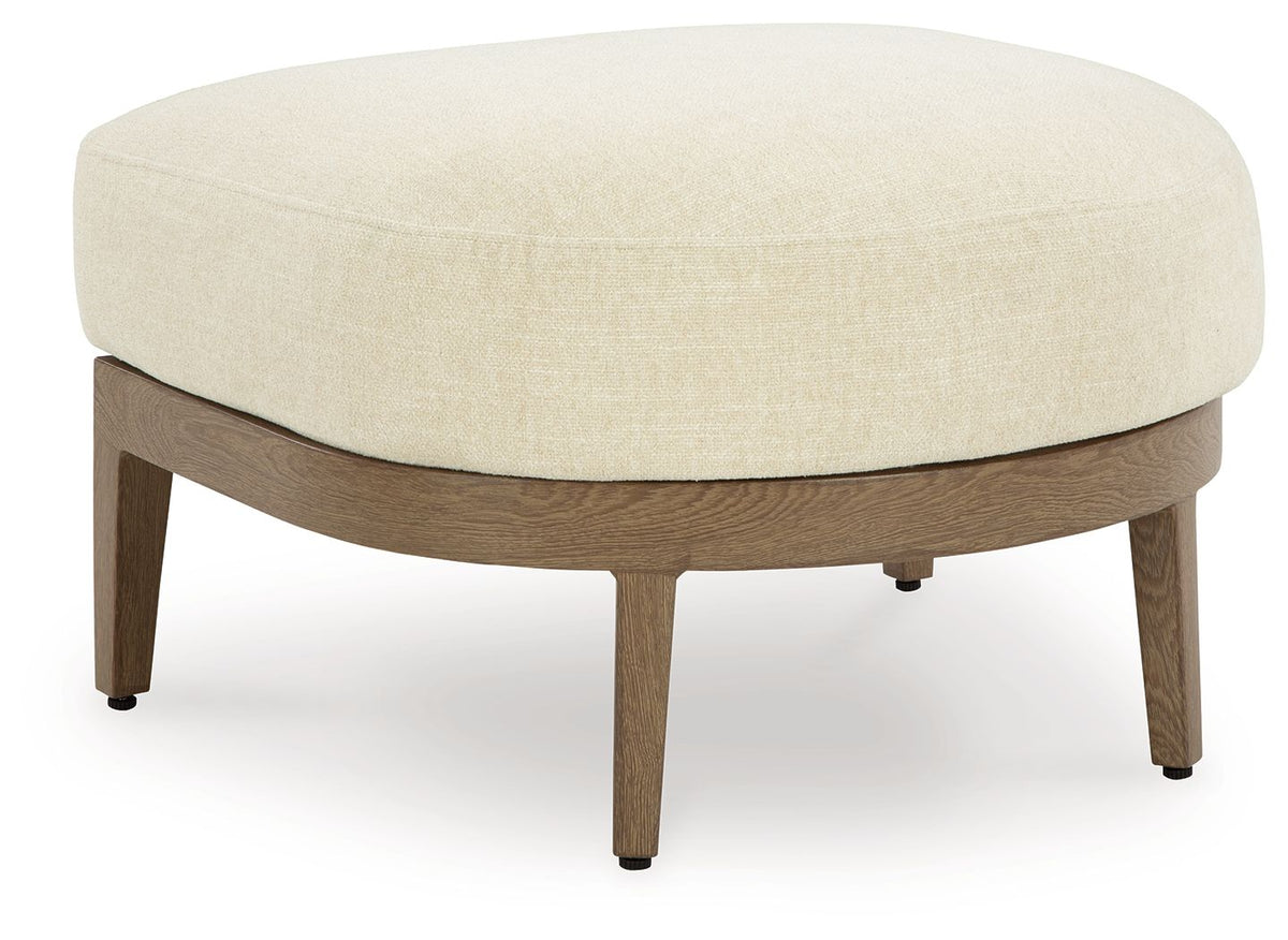 Serene Bay - Dark Brown / White - Ottoman With Cushion by Signature Design by Ashley® | Bel Furniture