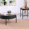 Ozella - Round Coffee Table Set Black 2 Pc. Coffee Table, End Table by Coaster Fine Furniture | Bel Furniture