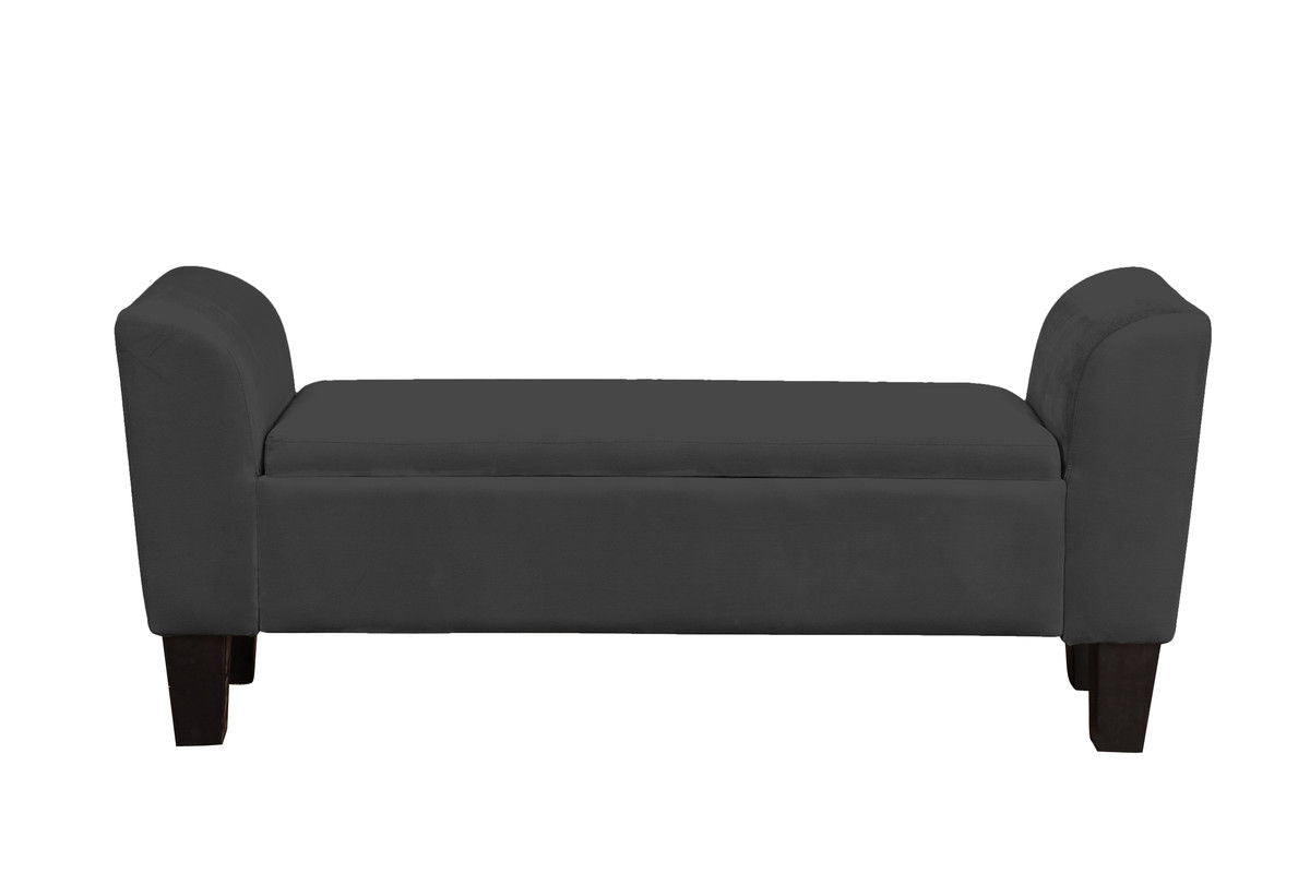 Mila - Velvet Ottoman Bench With Storage by Lilola Home | Bel Furniture