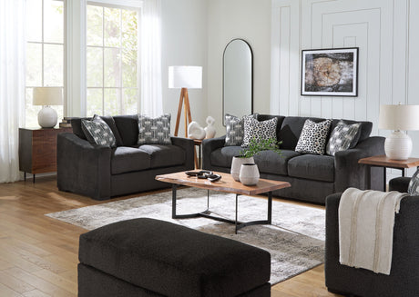 Wryenlynn - Living Room Set Black 4 Pc. Sofa, Loveseat, Chair And A Half, Ottoman by Benchcraft® | Bel Furniture
