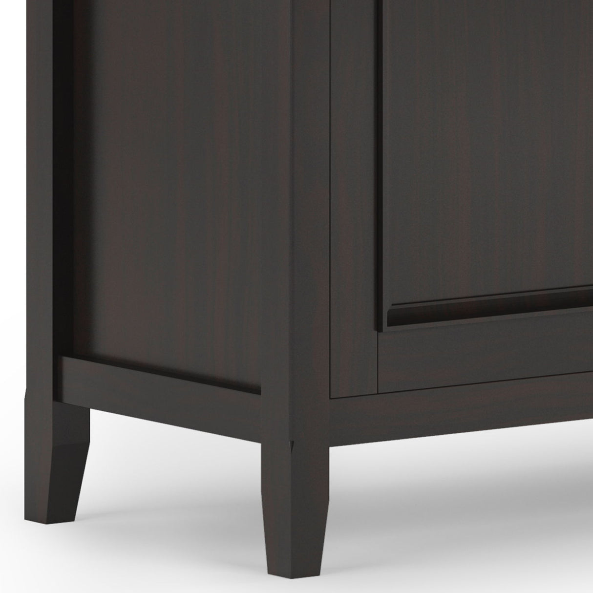 Amherst - Wide 3 Door Storage Cabinet - Hickory Brown by Simpli-Home | Bel Furniture