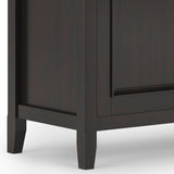 Amherst - Wide 3 Door Storage Cabinet - Hickory Brown by Simpli-Home | Bel Furniture