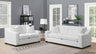 Ashlyn - Upholstered Sloped Arm Sofa Set White 2 Pc. Sofa, Loveseat by CoasterElevations | Bel Furniture