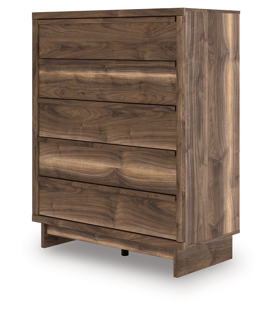 Chirason - Brown - Five Drawer Wide Chest by Signature Design by Ashley® | Bel Furniture