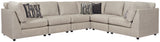 Kellway - Sectional Beige 6 Pc. Armless Chairs Corner Sectional by Signature Design by Ashley® | Bel Furniture