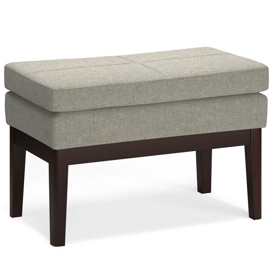 Carlson - Ottoman Bench, Mid Century Design Light Brown 44.7"W x 15.4"D x 17.4"H by Simpli-Home | Bel Furniture