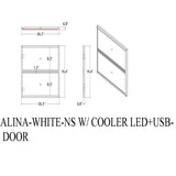 Adelaide - Nightstand With Cooler And Speaker - Gray / Black